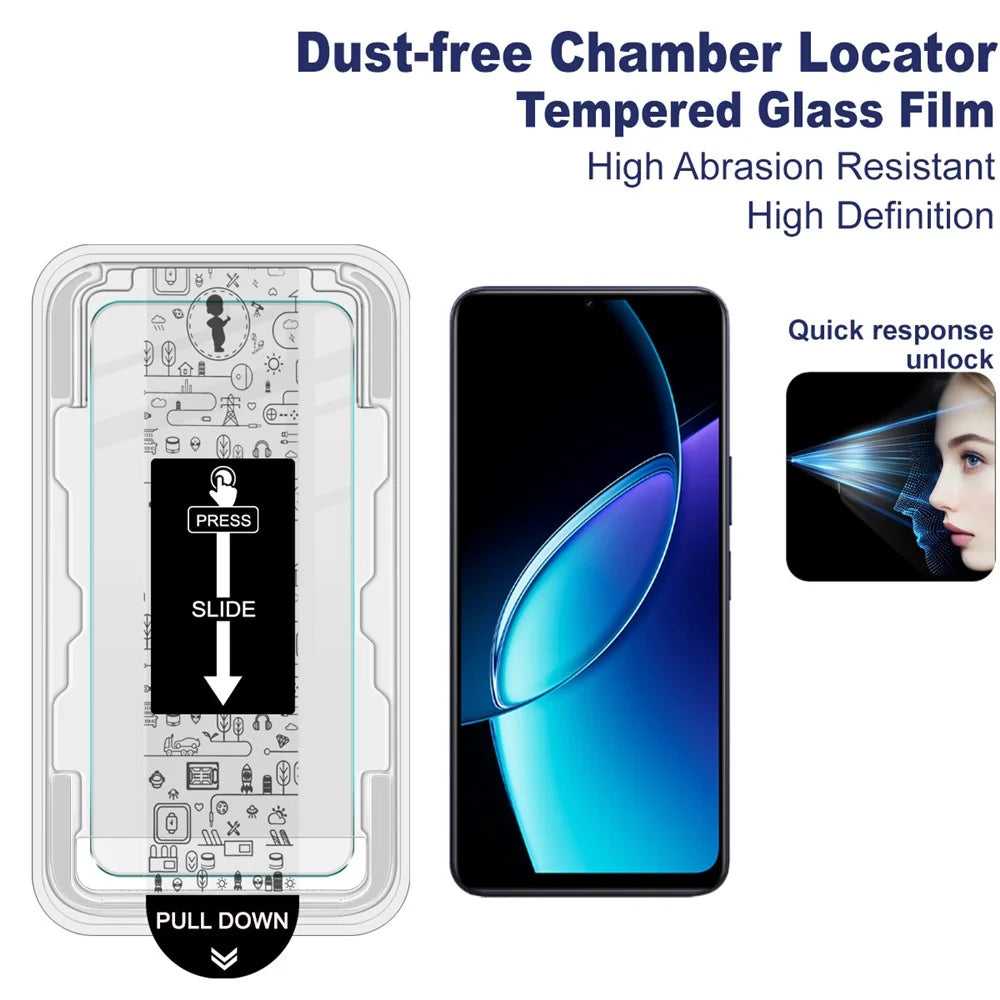 IMAK H Series For vivo Y6t 5G  /  Y60 5G  /  Y60m 5G Tempered Glass Screen Protector Film with Dust-free Installation Tool - Transparent - 3