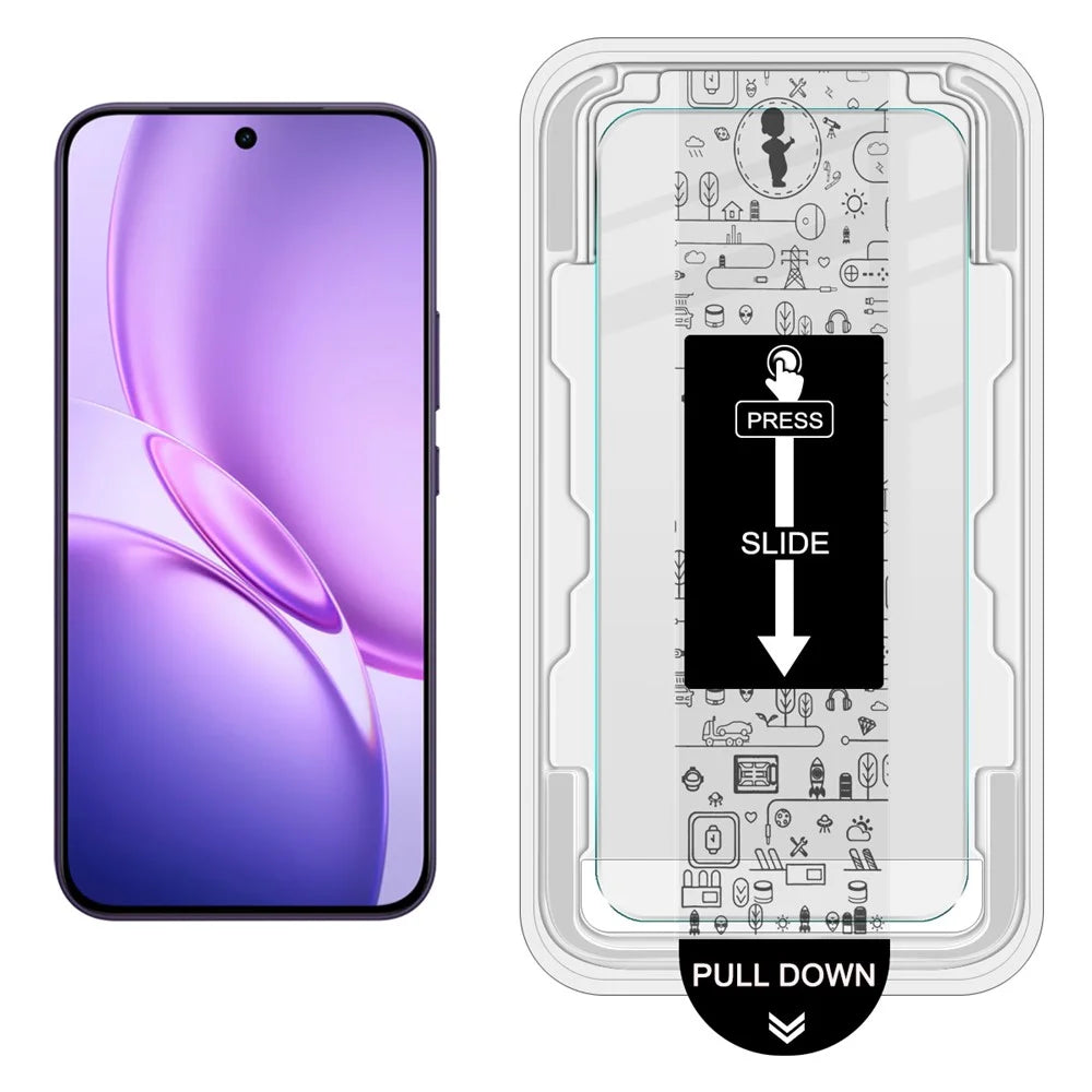 IMAK H Series For vivo Y600 Pro 5G Tempered Glass Screen Protector Easy Installation Film with Auto Dust-Remove Tool - Transparent Kit (NOT Complete Covering) (Fingerprint Unlock) - 2