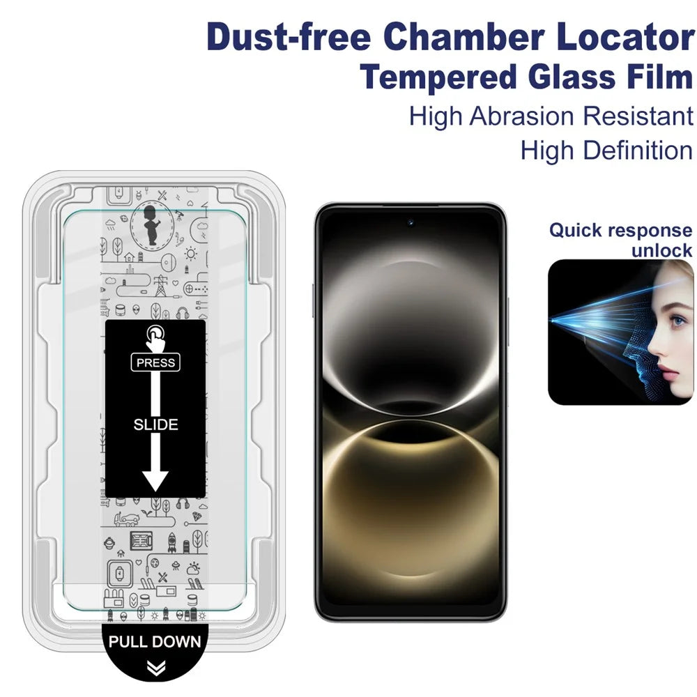IMAK H Series For Huawei Enjoy 90m Plus Tempered Glass Screen Protector Film with Dust-free Installation Tool - Transparent - 3