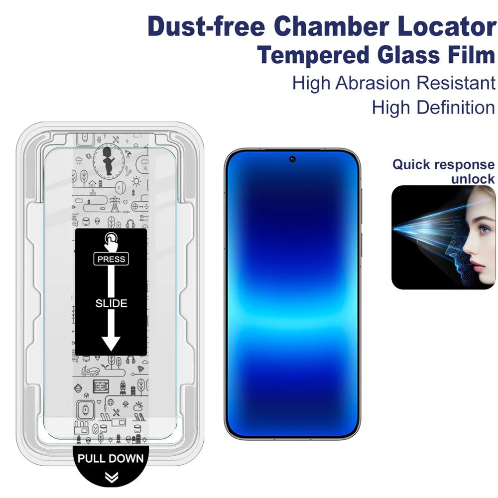 IMAK H Series For Huawei Pura 90s Pro 5G / Pura 90 Pro Tempered Glass Screen Protector Film with Dust-free Installation Tool - Transparent - 3