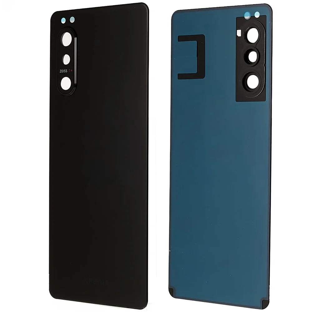 For Sony Xperia 5 II OEM Battery Housing with Adhesive Sticker + Camera Lens Cover - Black - 1