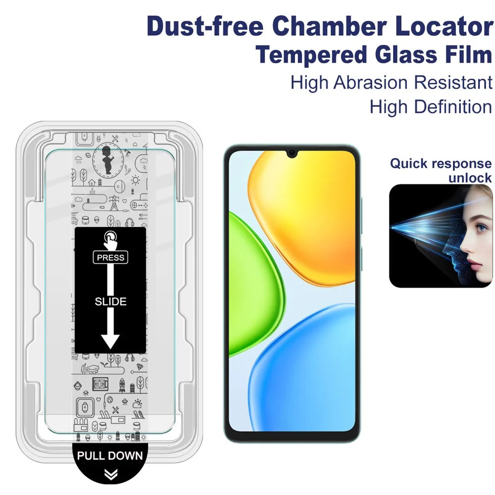 IMAK H Series For Honor Play 80 5G Tempered Glass Screen Protector Film with Dust-free Installation Tool - Transparent - 3