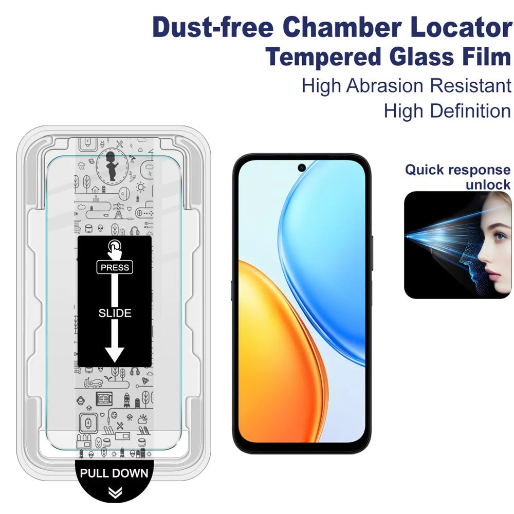 IMAK H Series For Honor Play 80 Plus 5G Tempered Glass Screen Protector Film with Dust-free Installation Tool - Transparent - 3