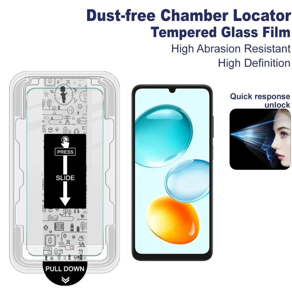 IMAK H Series For Honor Play11C 5G Tempered Glass Screen Protector Film with Dust-free Installation Tool - Transparent - 3