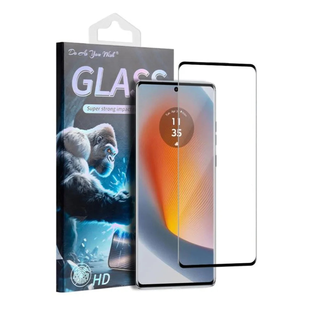 DO AS YOU WISH For Motorola Edge 50 Fusion 5G Screen Protector Silk Printing Full Glue High Aluminum-silicon Glass Film - 1