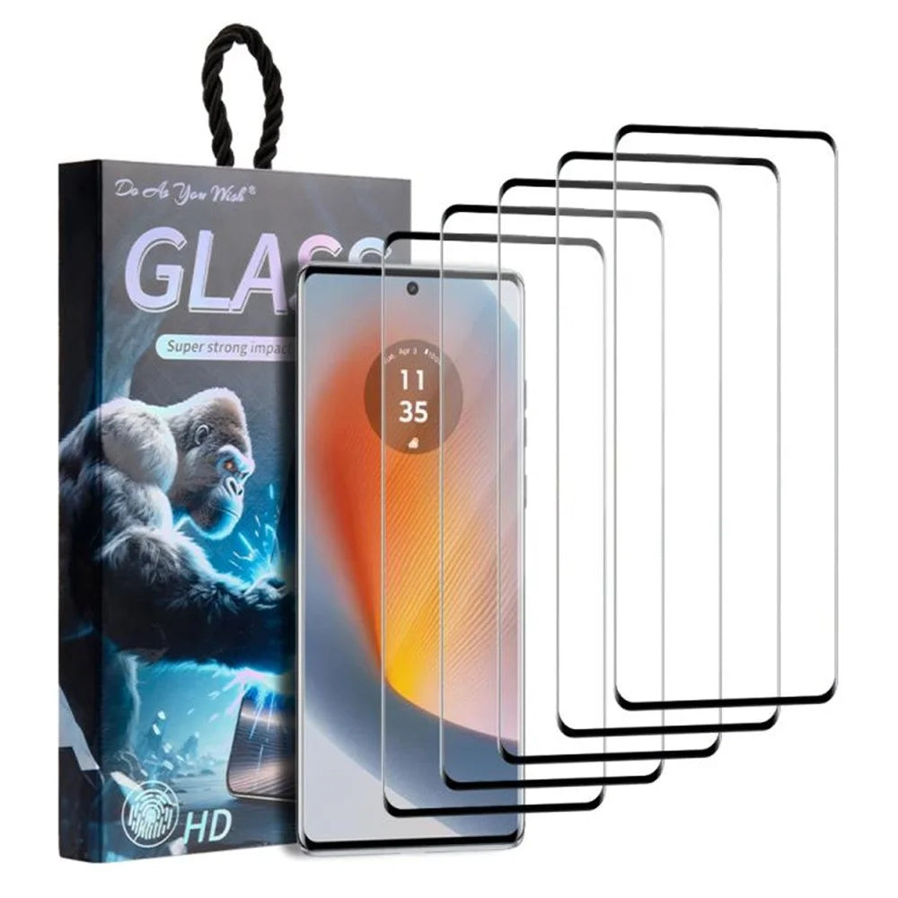 DO AS YOU WISH 5Pcs For Motorola Edge 50 Fusion 5G Screen Protector Silk Printing High Aluminum-silicon Glass Film - 1
