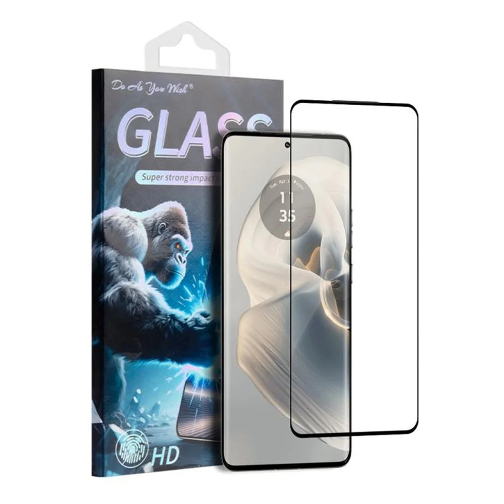 DO AS YOU WISH For Motorola Edge 50 Pro 5G Screen Protector Silk Printing Full Glue High Aluminum-silicon Glass Film - 1