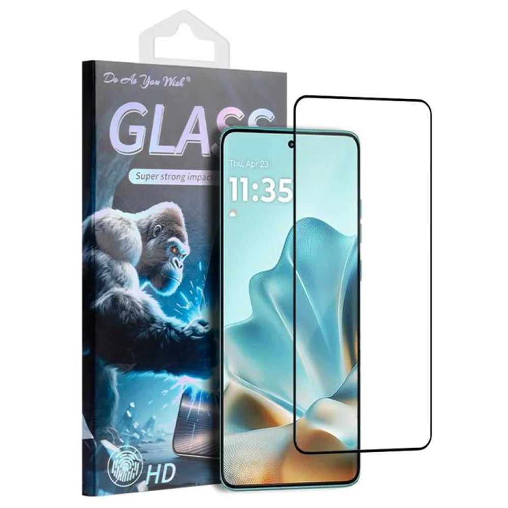 DO AS YOU WISH For Motorola Edge 60 5G  /  60 Fusion 5G Screen Protector Silk Printing Full Glue High Aluminum-silicon Glass Film - 1