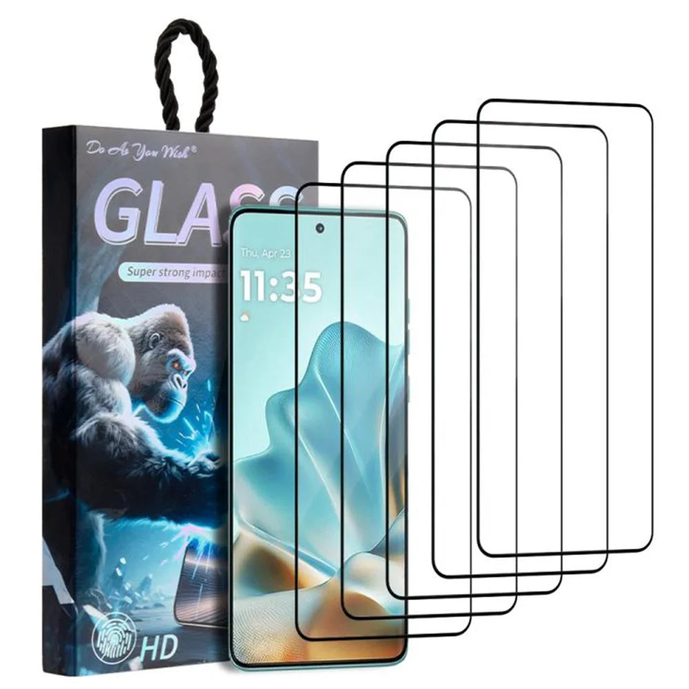 DO AS YOU WISH 5Pcs For Motorola Edge 60 5G  /  60 Fusion 5G Screen Protector Silk Printing High Aluminum-silicon Glass Film - 1