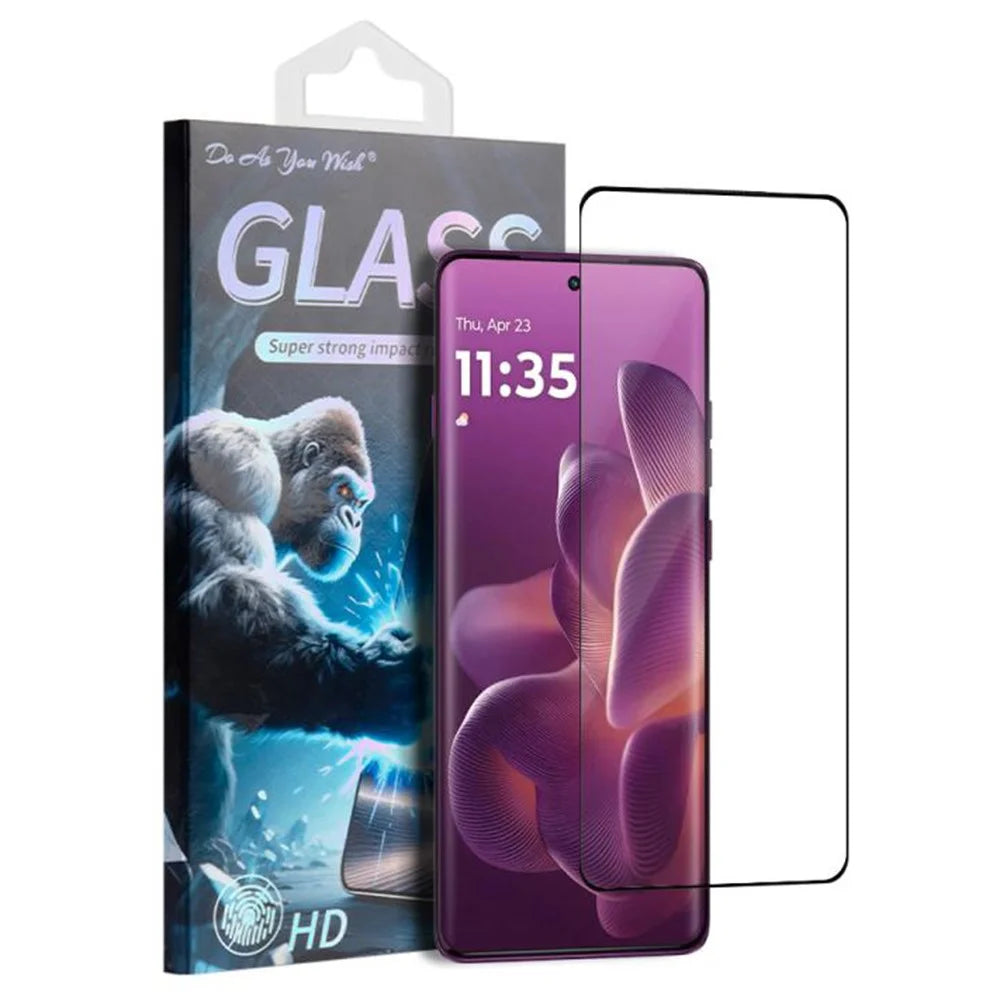 DO AS YOU WISH For Motorola Edge 70 Pro 5G Screen Protector Silk Printing Full Glue High Aluminum-silicon Glass Film - 1