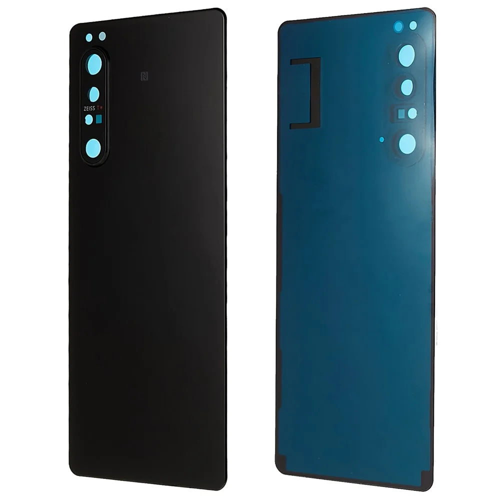 For Sony Xperia 1 II OEM Battery Housing with Adhesive Sticker + Camera Lens Cover - Black - 1