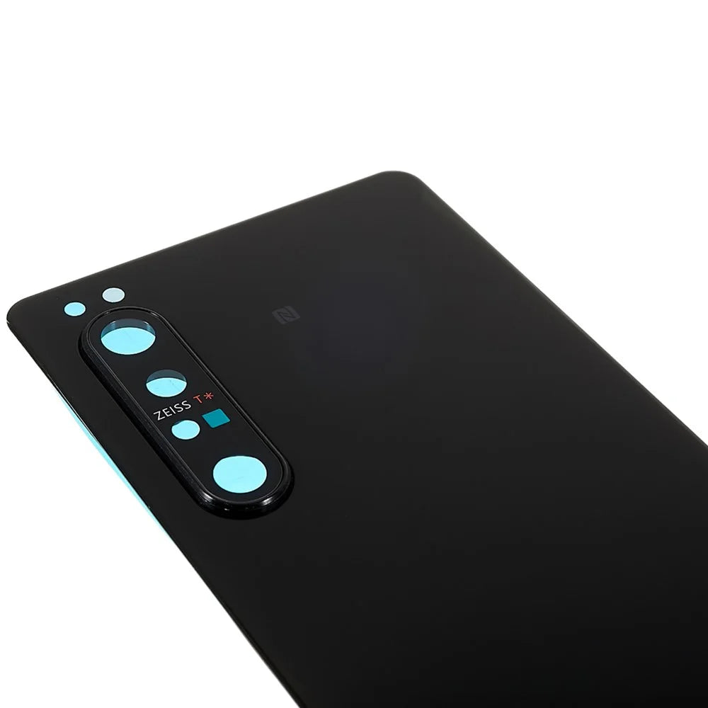 For Sony Xperia 1 II OEM Battery Housing with Adhesive Sticker + Camera Lens Cover - Black - 6