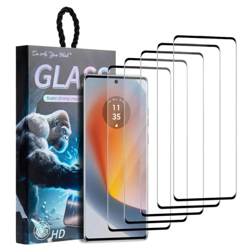 DO AS YOU WISH 5Pcs For Motorola Moto G77 5G  /  G67 5G Screen Protector Silk Printing High Aluminum-silicon Glass Film - 1