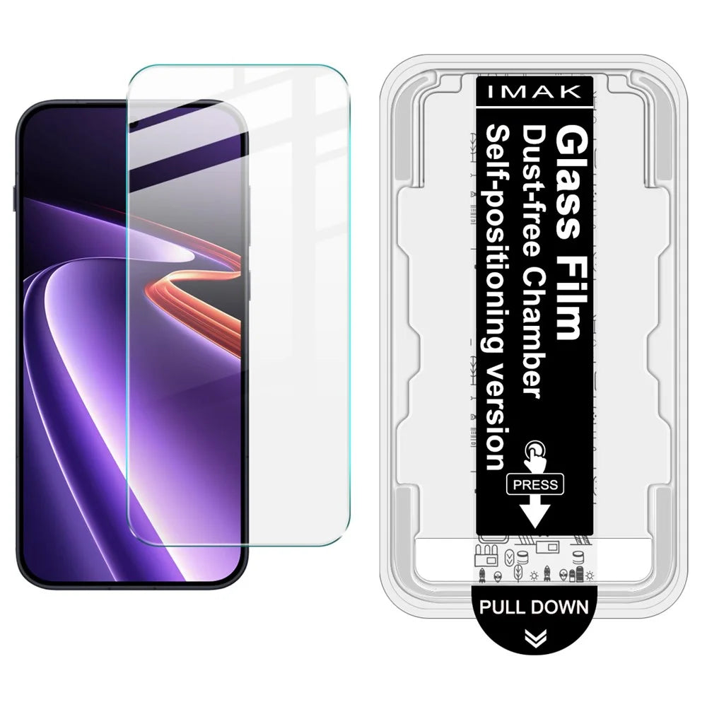 IMAK H Series For OnePlus Ace 6 Ultra 5G Tempered Glass Screen Protector Easy Installation Film with Auto Dust-Remove Tool - Transparent Kit (NOT Complete Covering) (Fingerprint Unlock) - 1