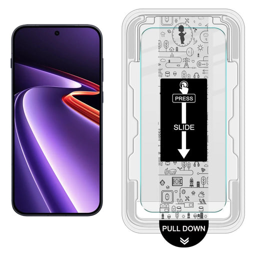 IMAK H Series For OnePlus Ace 6 Ultra 5G Tempered Glass Screen Protector Easy Installation Film with Auto Dust-Remove Tool - Transparent Kit (NOT Complete Covering) (Fingerprint Unlock) - 2