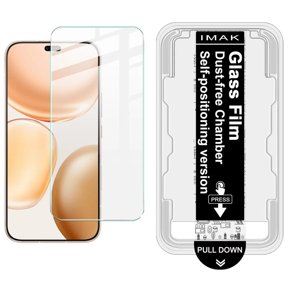 IMAK H Series For Honor Play11 Plus 5G Tempered Glass Screen Protector Easy Installation Film with Auto Dust-Remove Tool - Transparent Kit (NOT Complete Covering) (Fingerprint Unlock) - 1