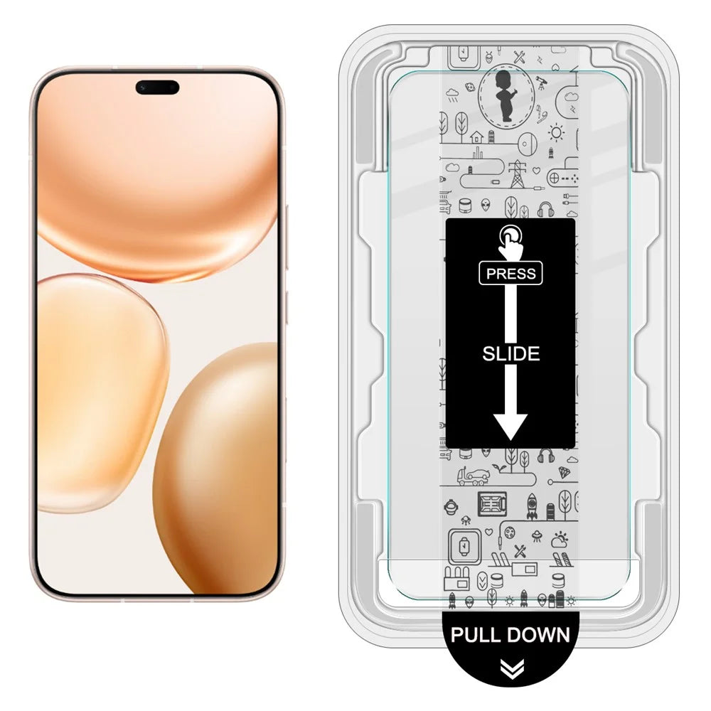 IMAK H Series For Honor Play11 Plus 5G Tempered Glass Screen Protector Easy Installation Film with Auto Dust-Remove Tool - Transparent Kit (NOT Complete Covering) (Fingerprint Unlock) - 2