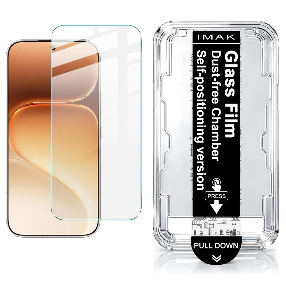 IMAK H Series For Honor 600 5G Tempered Glass Screen Protector Easy Installation Film with Auto Dust-Remove Tool - Transparent Kit (NOT Complete Covering) (Fingerprint Unlock) - 1