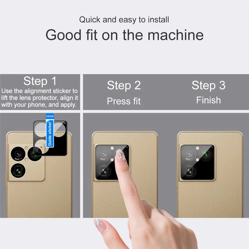 IMAK For Sony Xperia 1 VIII Camera Lens Protector Tempered Glass HD Clear Full Cover Lens Film - Black - 4