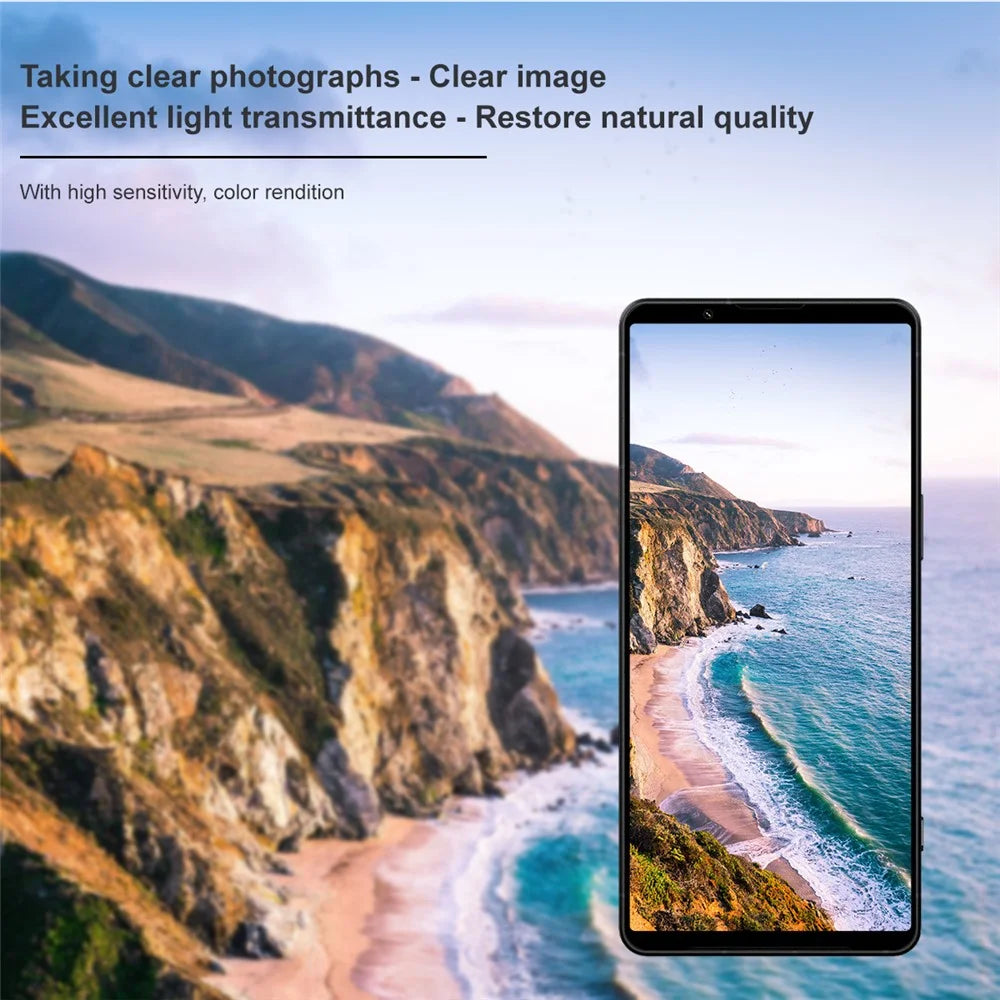 IMAK For Sony Xperia 1 VIII Camera Lens Protector Tempered Glass HD Clear Full Cover Lens Film - Black - 6