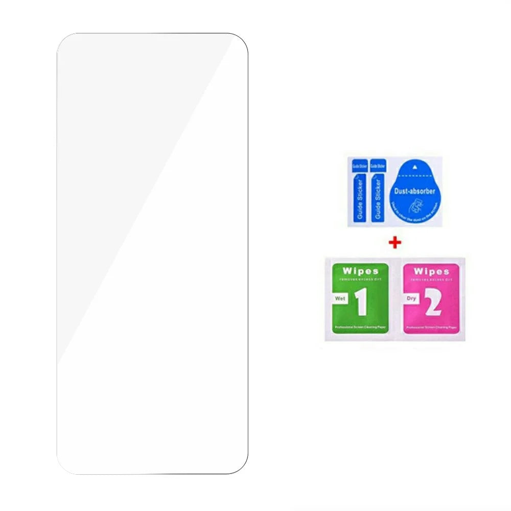 100Pcs For Motorola Moto G47 5G / G37 5G Screen Protector Full Glue Anti-Scratch Tempered Glass Film (NOT Complete Covering) (No Package, with Wipes Set, Dust-absorber, Guide Sticker) - Transparent - 2