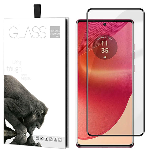 For Motorola Edge 50 Fusion 5G Full Screen Protector Full Glue Curved Edges Anti-fingerprint Tempered Glass Film - Transparent - 1