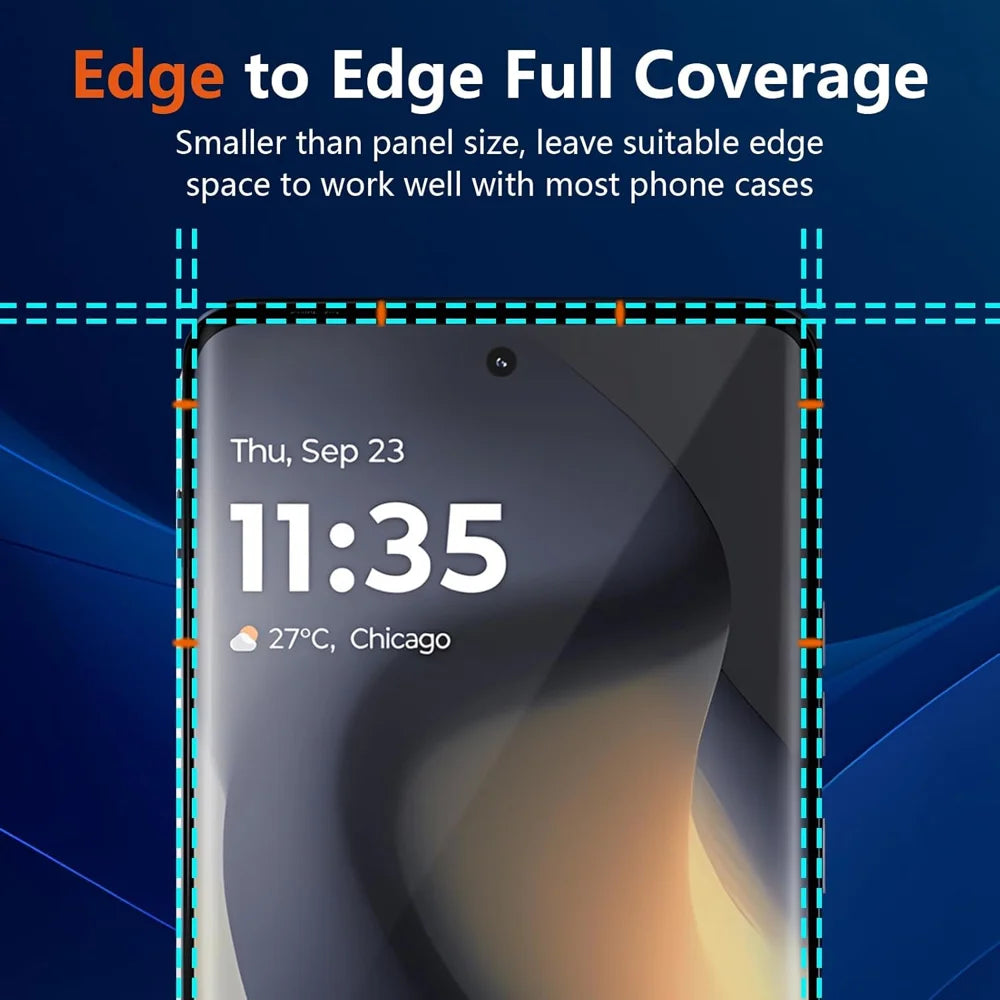 For Motorola Edge 50 Fusion 5G Full Screen Protector Full Glue Curved Edges Anti-fingerprint Tempered Glass Film - Transparent - 6