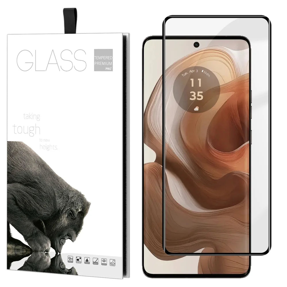 For Motorola Moto X50 Ultra 5G / Motorola Edge 50 Ultra 5G Full Screen Protector Full Glue Curved Edges Anti-fingerprint Tempered Glass Film - Transparent - 1