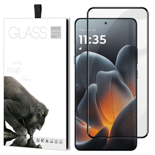 For Motorola Signature 5G Full Screen Protector Full Glue Curved Edges Anti-fingerprint Tempered Glass Film - Transparent - 1