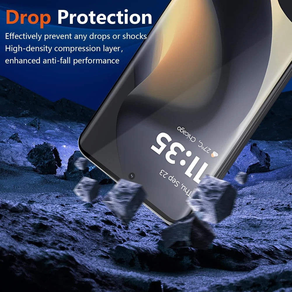 For Motorola Signature 5G Full Screen Protector Full Glue Curved Edges Anti-fingerprint Tempered Glass Film - Transparent - 4
