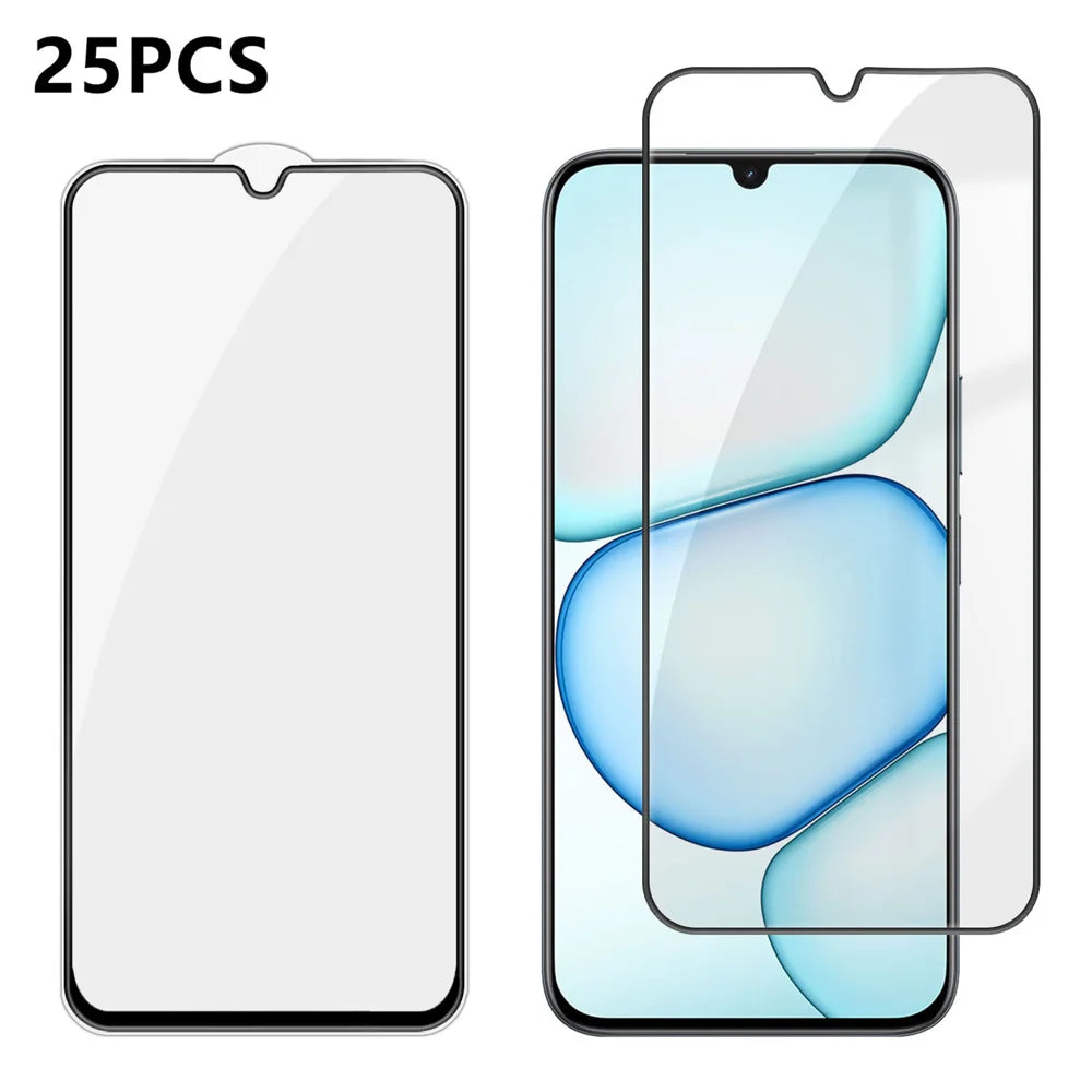 For Realme C100 5G 25Pcs Full Cover Screen Protector Silk Printing Ultra Clear High Aluminium-silicon Glass Film - Transparent - 1