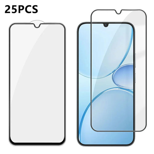 For Realme Narzo 100 Lite 5G 25Pcs Full Cover Screen Protector Silk Printing Ultra Clear High Aluminium-silicon Glass Film - Transparent - 1