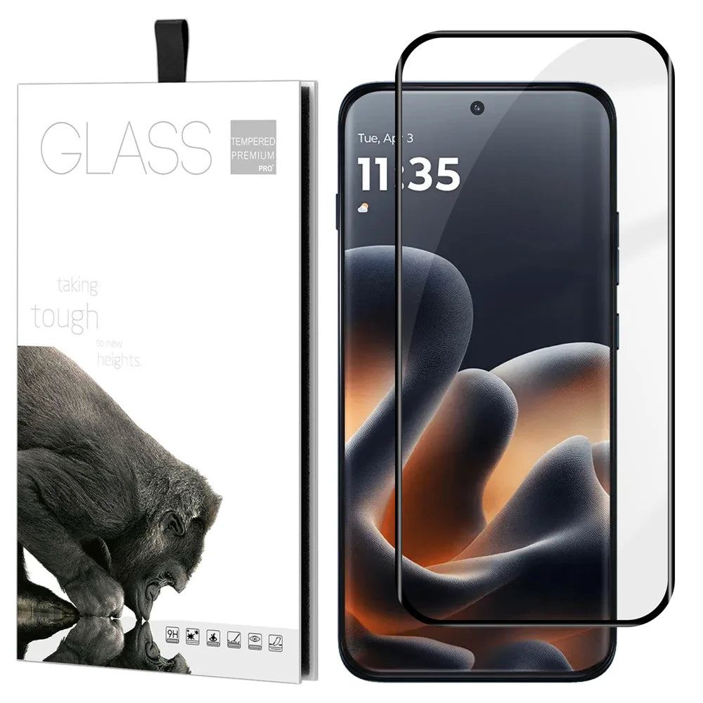 For Motorola Edge 70 Pro 5G Full Screen Protector Full Glue Curved Edges Anti-fingerprint Tempered Glass Film - Transparent - 1