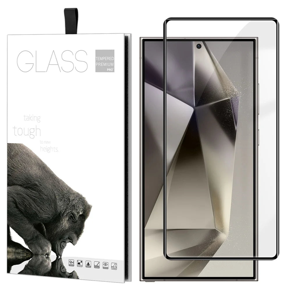 For Samsung Galaxy S24 Ultra Full Screen Protector Full Glue Curved Edges Anti-fingerprint Tempered Glass Film - Transparent - 1