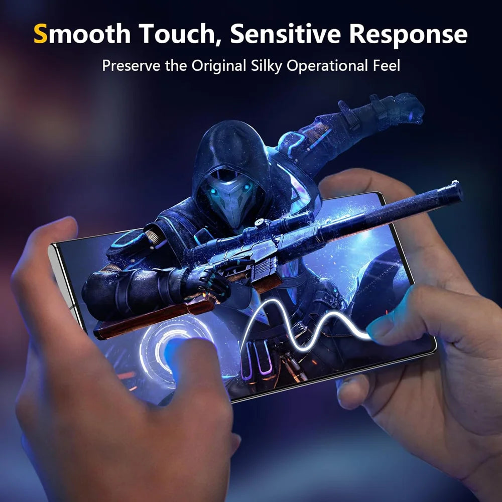 For Samsung Galaxy S24 Ultra Full Screen Protector Full Glue Curved Edges Anti-fingerprint Tempered Glass Film - Transparent - 6