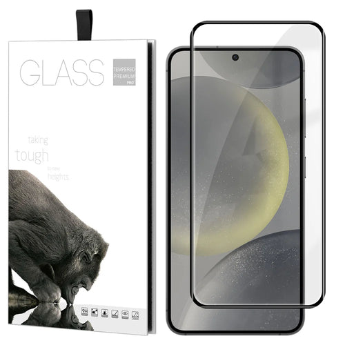 For Samsung Galaxy S24 Full Screen Protector Full Glue Curved Edges Anti-fingerprint Tempered Glass Film - Transparent - 1