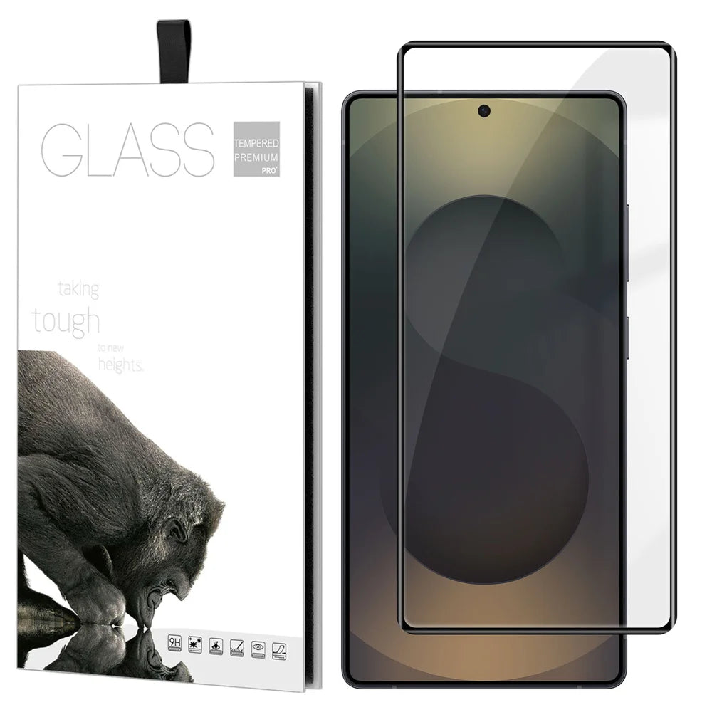 For Samsung Galaxy S25 Ultra Full Screen Protector Full Glue Curved Edges Anti-fingerprint Tempered Glass Film - Transparent - 1