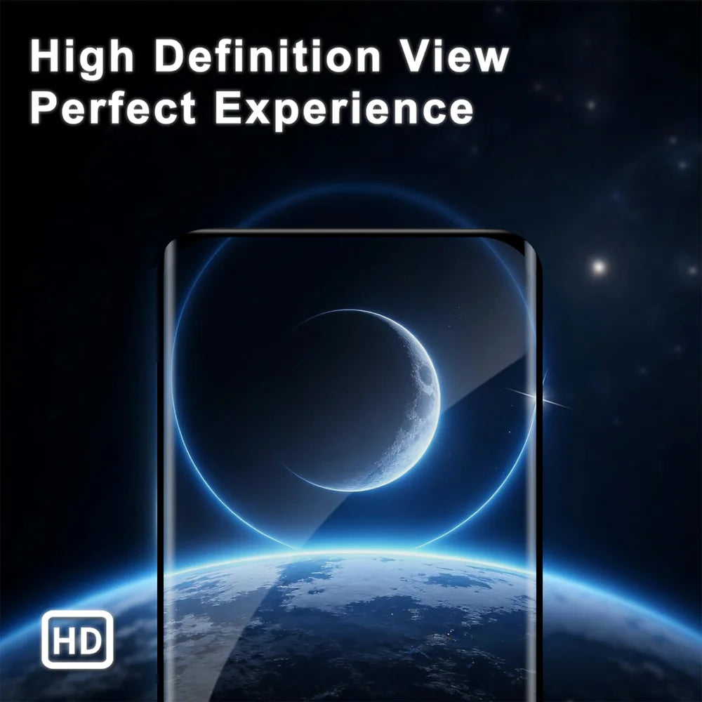 For Honor Magic8 Pro 5G Full Screen Protector Full Glue Curved Edges Anti-fingerprint Tempered Glass Film - Transparent - 2