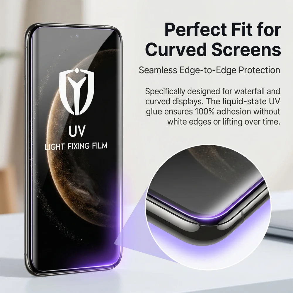 For Samsung Galaxy S24 Ultra PET Screen Protector Full Coverage Full Glue UV Film - Transparent - 4