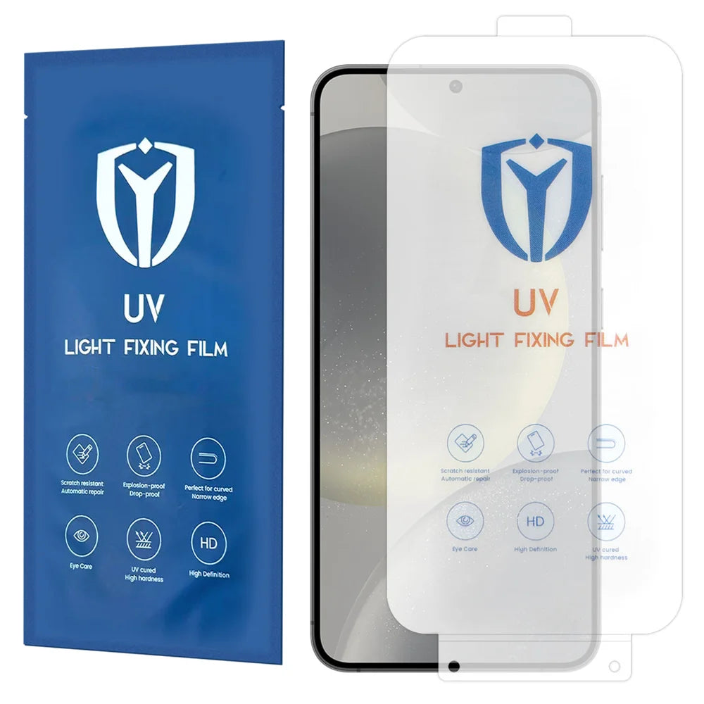 For Samsung Galaxy S24+ PET Screen Protector Full Coverage Full Glue UV Film - Transparent - 1