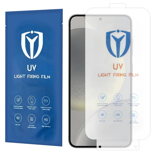 For Samsung Galaxy S24+ PET Screen Protector Full Coverage Full Glue UV Film - Transparent - 1
