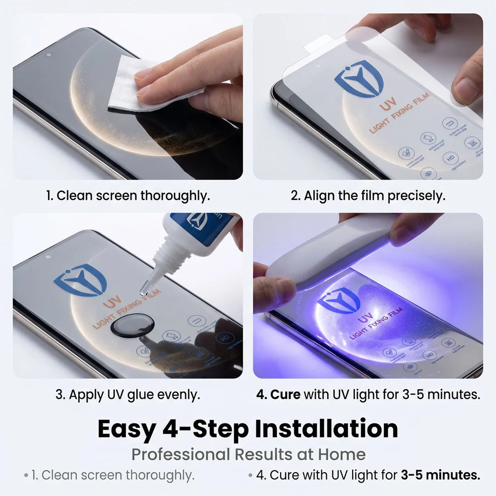 For Honor Magic8 Pro 5G 25Pcs PET Screen Protector Full Coverage Full Glue UV Film - Transparent - 6