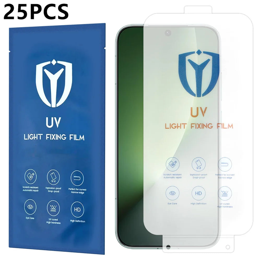 For Honor Magic8 5G 25Pcs PET Screen Protector Full Coverage Full Glue UV Film - Transparent - 1