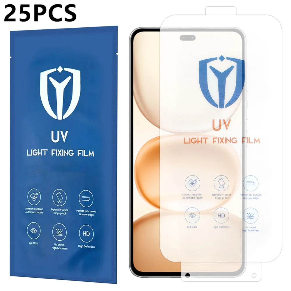 For Honor Power 5G 25Pcs PET Screen Protector Full Coverage Full Glue UV Film - Transparent - 1