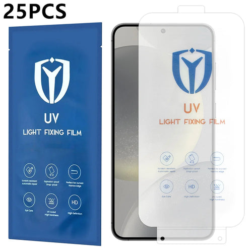 For Samsung Galaxy S24+ 25Pcs PET Screen Protector Full Coverage Full Glue UV Film - Transparent - 1