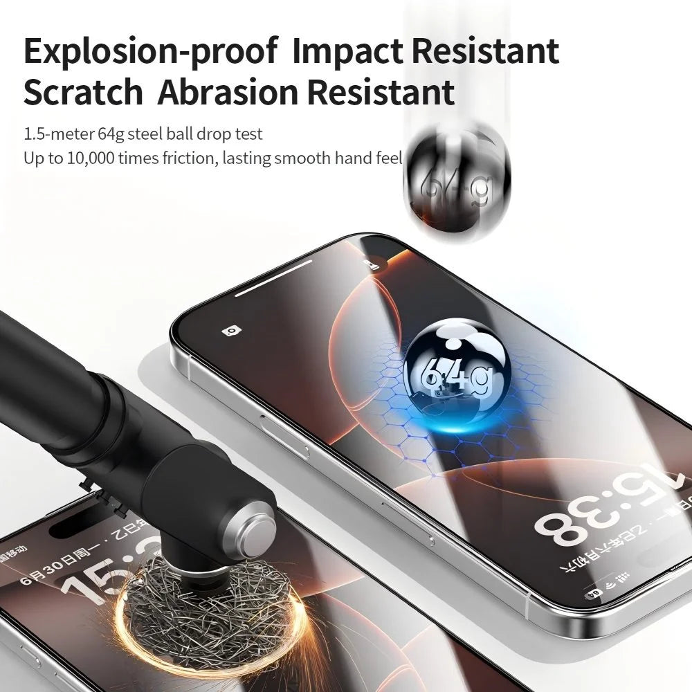 ZGA for iPhone 16e / iPhone 17e Screen Protector Anti-static High Aluminum-Silicon Glass HD Film - Transparent With Black Edge - 6