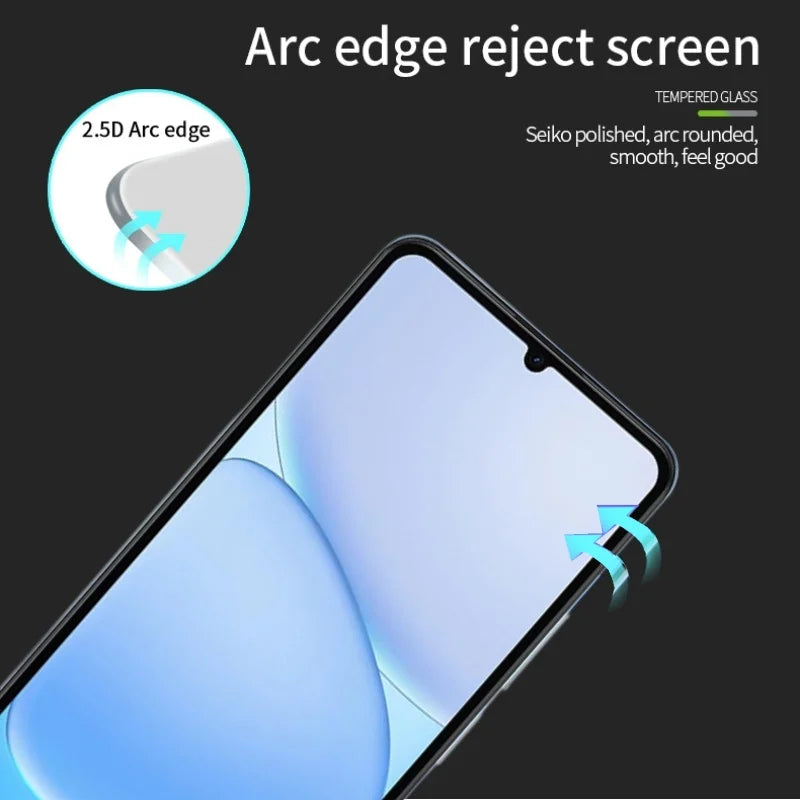 MOFI for Realme Note 80 4G Screen Protector 9H Full Glue Full Coverage High Aluminum-Silicon Glass Film - Black - 2