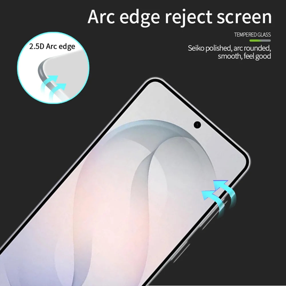 MOFI for Samsung Galaxy S26 FE Screen Protector 9H Full Glue Full Coverage High Aluminum-Silicon Glass Film - Black - 2