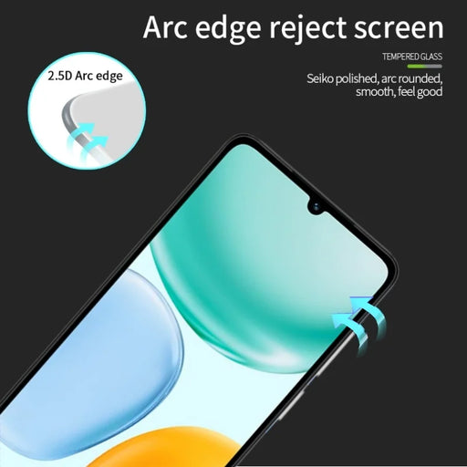MOFI for Honor Play 70C 4G Screen Protector 9H Full Glue Full Coverage High Aluminum-Silicon Glass Film - Black - 2