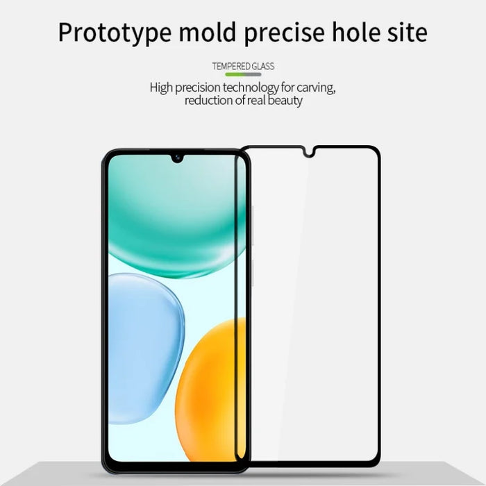 MOFI for Honor Play 70C 4G Screen Protector 9H Full Glue Full Coverage High Aluminum-Silicon Glass Film - Black - 3